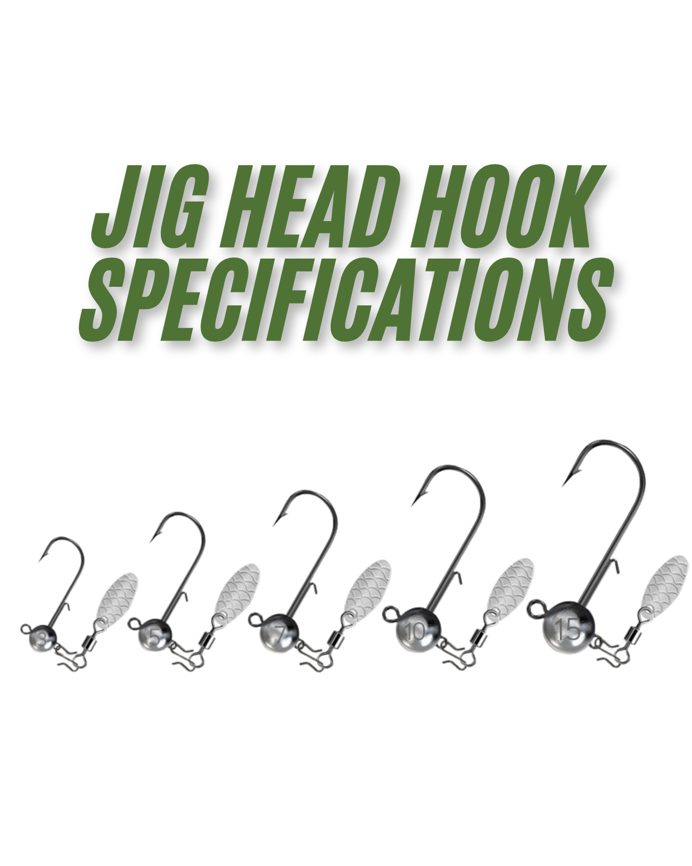 Blade Jig Head Hook Assortment Kit – 11pcs Spinner Jig Head Set (3g–15g) with Storage Box for Saltwater & Freshwater