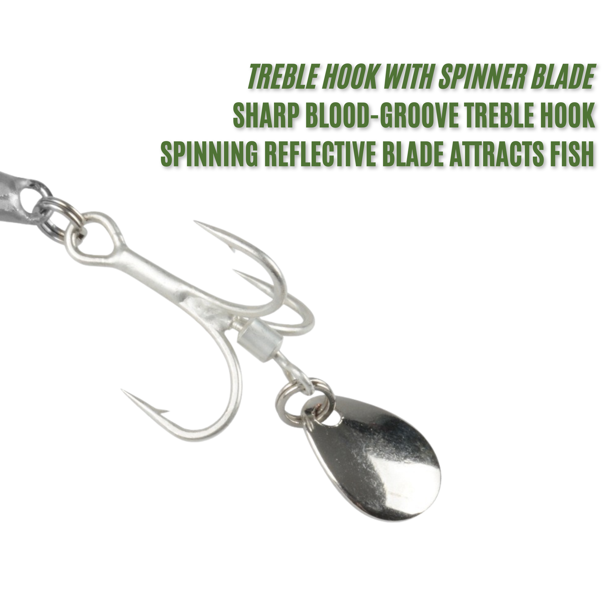 centrifugal casting fishing lures Long Casting Metal Jig Lure with Spinner Blade – Reflective Coating, S – MIDOX