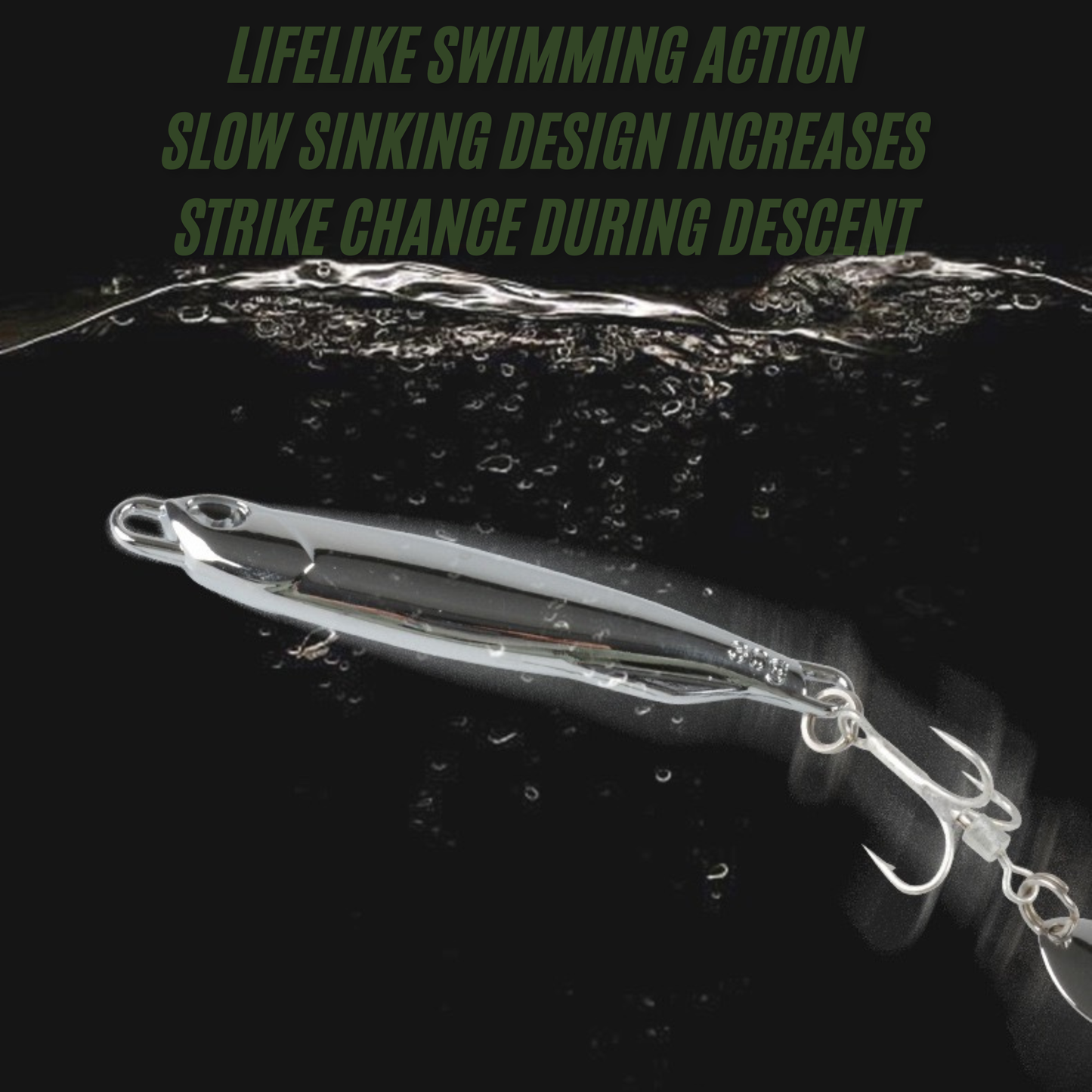 Long Casting Metal Jig Lure with Spinner Blade – Reflective Coating, Sharp Treble Hook, Slow Sinking Vibration Fishing Bait for Saltwater & Freshwater (10g-30g)